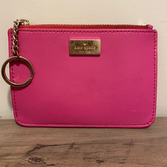 Bright Pink Kate Spade Keychain Wallet - Picture 3 of 6